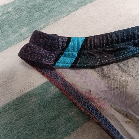 RARE VINTAGE 1" HOM SWIM BRIEF, SIZE 32", PURPLE STRIPE PATTERN (*) (Pre-Owned) - Picture 5 of 8